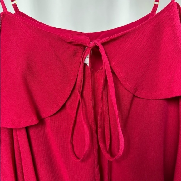 NWT L*Space Seaside Ruffle Romper in Cherry Red Size Medium‎ - Picture 8 of 16